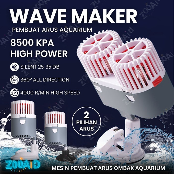 Penghasil Gelombang Arus Ombak Air Akuarium Wave Maker Aquarium Pompa Wavemaker Kolam Besar Kecil Aq