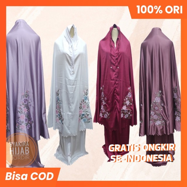 MUKENA BORDIR STRIMIN SATIN/BORDIR BUKITTINGGI/MUKENA BUKITTINGGI