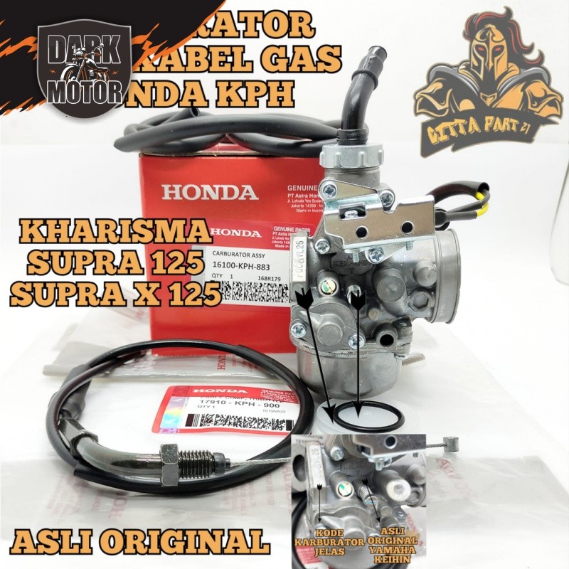 ORIGINAL KARBURATOR CARBURATOR SET PLUS KABEL GAS HONDA KPH KUALITAS ASLI ORIGINAL HONDA AHM PRESISI