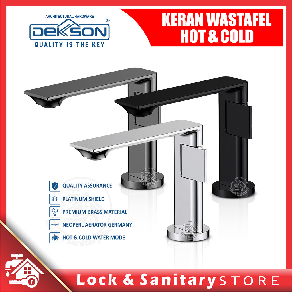 BASIN MIXER DEKKSON BM 1784 Brass Faucet Kran Wastafel Panas Dingin Dekson Brass Hot & Cold Water