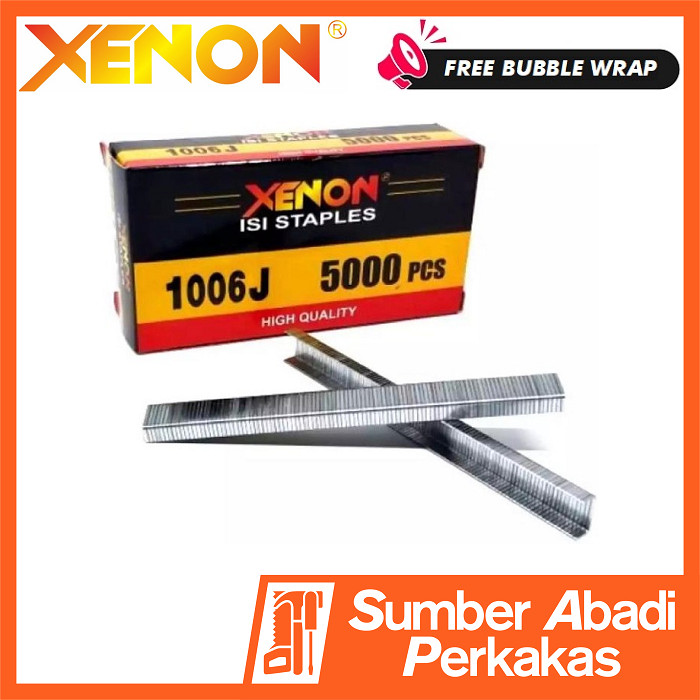 

XENON 1006J Isi Staples Mesin Paku Tembak U Mata Air Nailer Nail Gun Angin Stapler 1006 J Jok Motor