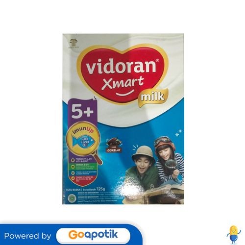 

Vidoran Xmart Milk 5+ Usia 5 - 12 Tahun Rasa Cokelat 725 Gram Box
