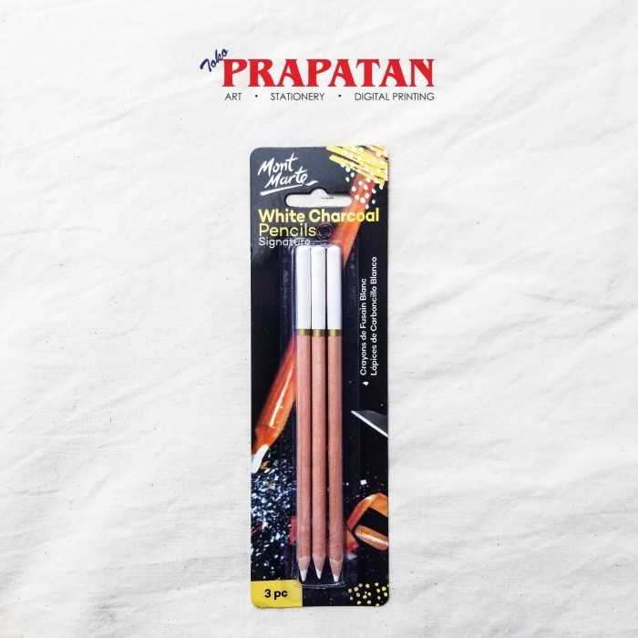 

Mont Marte White Charcoal Pencils set / Pensil Arang Putih set - 2 pcs V02