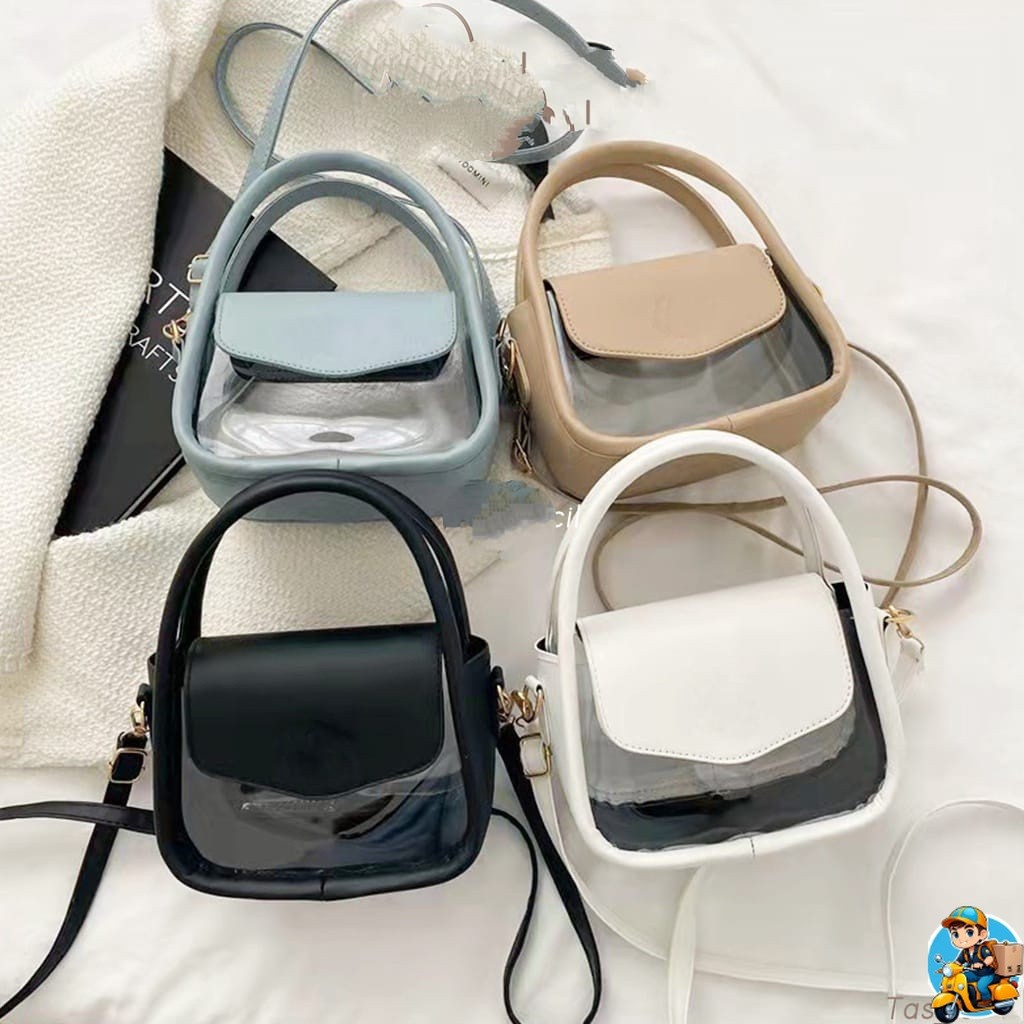 Sling Bag Wanita Aruna Mika / Tas wanita Transparan korean style