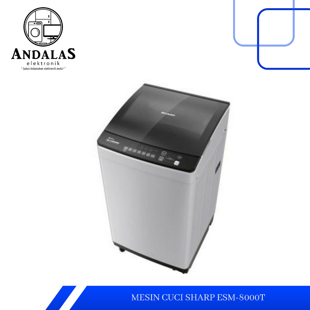 MESIN CUCI SHARP ESM 8000 8 KG 1 TABUNG ESM8000 TOP LOADING