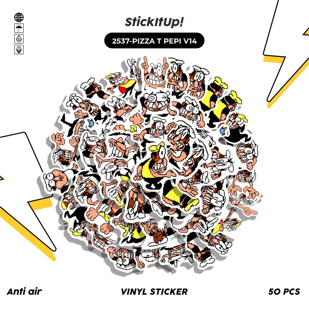 

COD✨ 50 Pcs Stiker PIZZA T PEPI V14 Lucu Anti Air Untuk Dekorasi Notebook Sepeda Skateboard Handphone DIY