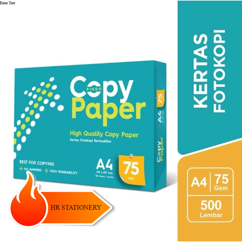 

Copy paper A4 75 gram / Kertas Fotocopy Copy Paper A4 75 Gram - 1 RIM