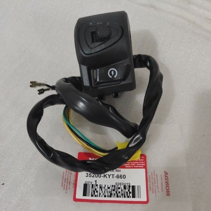COD Saklar Holder Kanan Hitam Honda Scoopy Karbu Original ASLI-MOTOR MALL