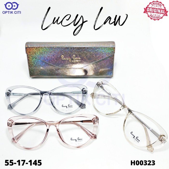 Frame Kacamata Wanita Cat Eye Lucy Law H00323 Ringan Original