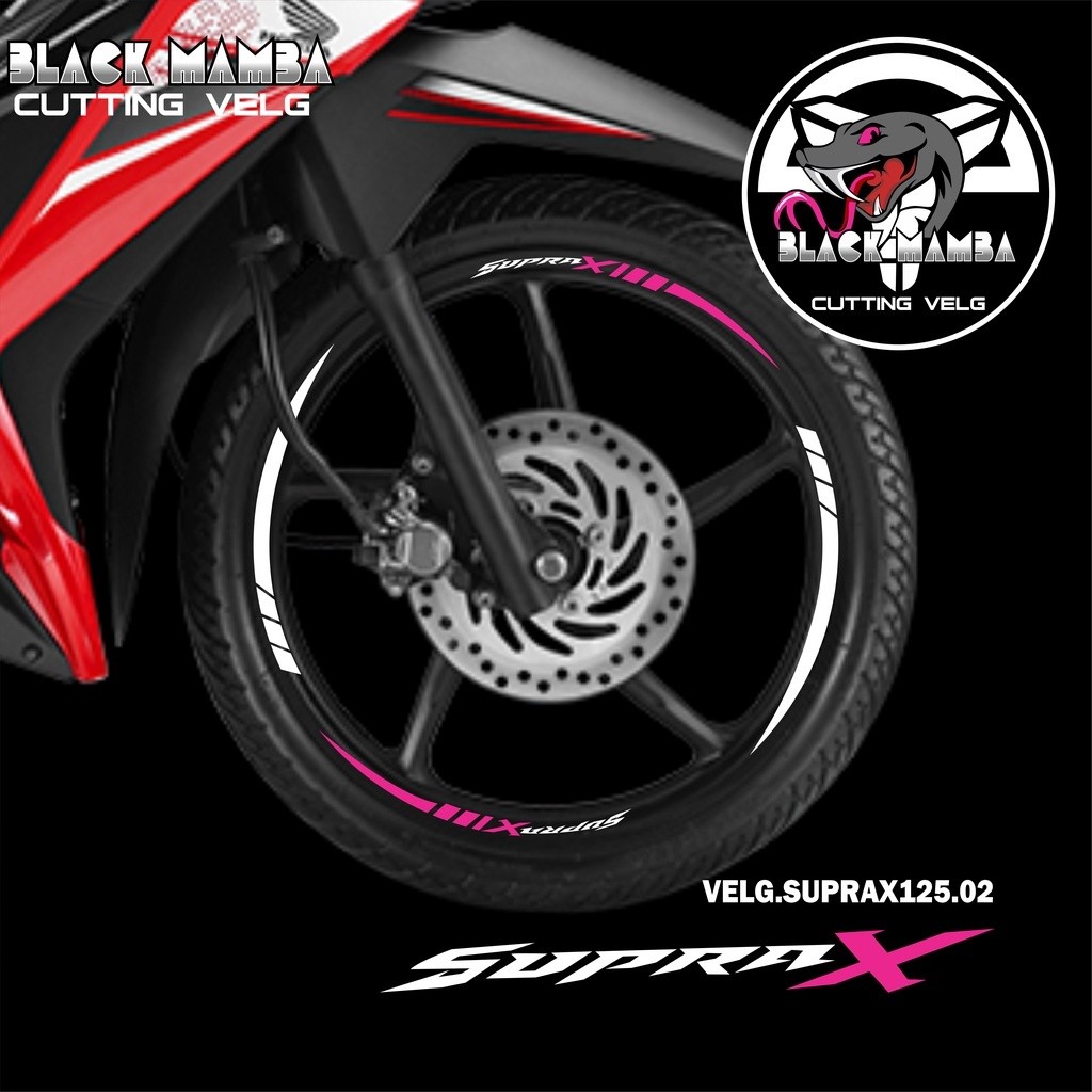CUTTING STICKER VELG SUPRA X 125 - STIKER LIS LIST VARIASI BAN/VELG HONDA SUPRA X 125