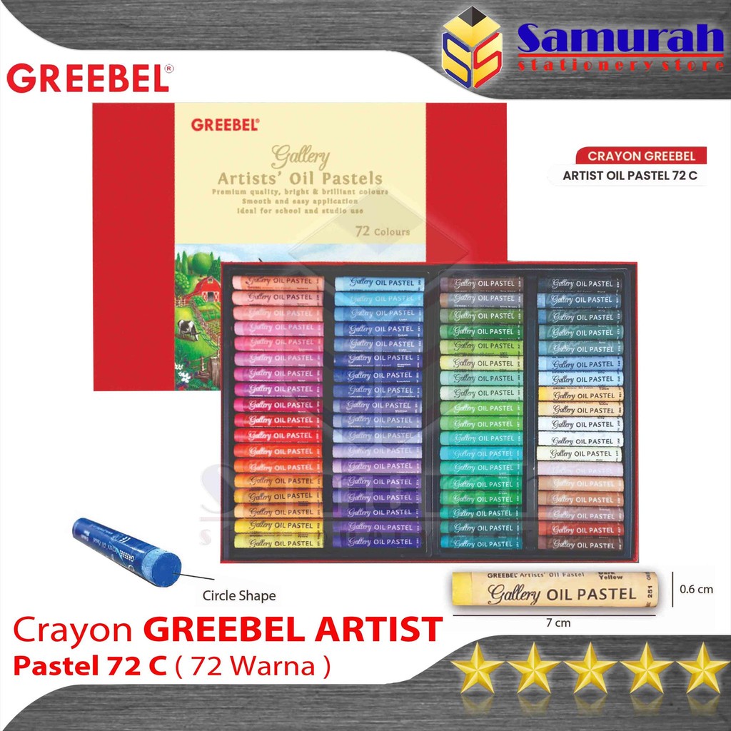 

Crayon Greebel Artist 72 Warna / Krayon Gambar Profesional Mewarnai / Oil Pastel Art Premium 72 Colors