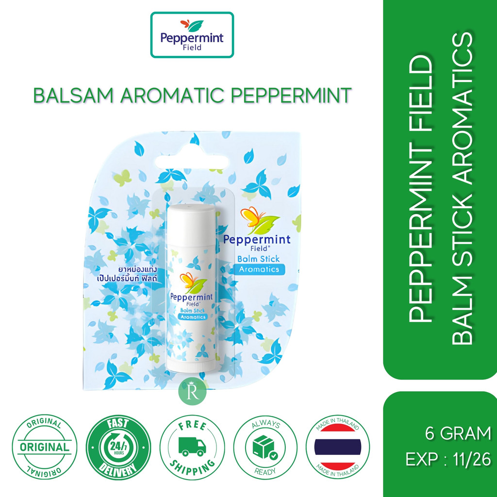 Peppermint Field Balm Stick Aromatics Menthol Camphor Redakan Pusing Mual Gatal Segarkan Pikiran