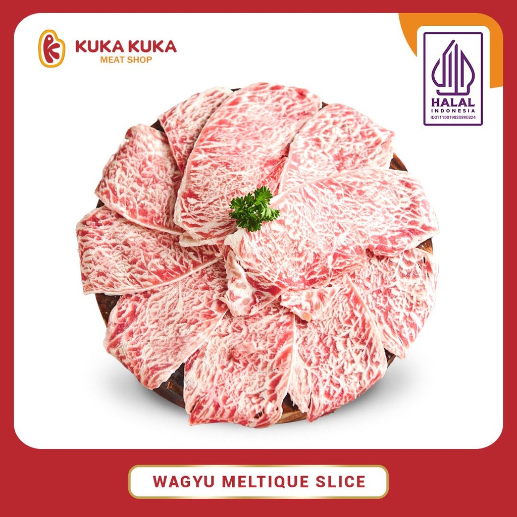 

Daging Sapi FRESH CUT! WAGYU BEEF SLICE Meltique MB 3/4 - 1 KG