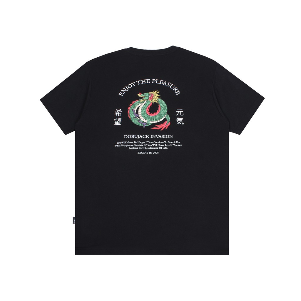 Kaos Pria Distro,Dobujack Tshirt Raijin Black Tees(Pria & Wanita )Keren Premium Style Streetwear Len