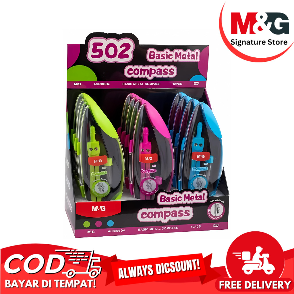

Basic Metal Compass M&G 3 Warna Lucu Solid Dan Durable Jangkar Sekolah Replaceable Lead #ACS908D4- SHSNP