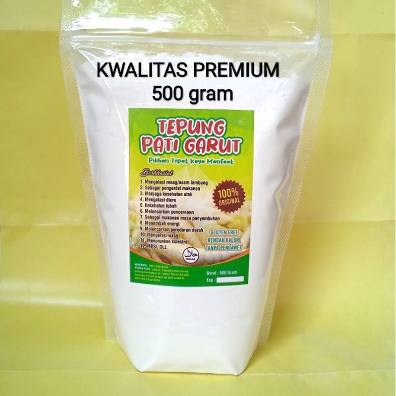 

Tepung Pati Garut Premium 500 Gram Tepung Garut Asli Obat Maag Asam Lambung