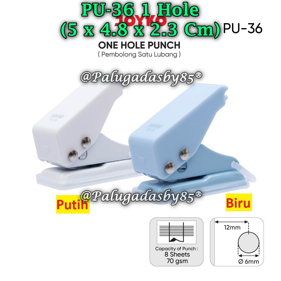 

(1 Biji) Punch JOYKO PU-36 / Pembolong Kertas Satu Lubang One Hole Punch Joyko PU-36