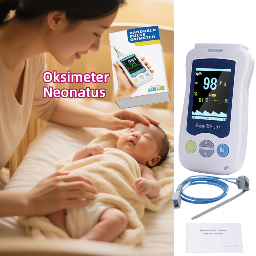 Handheld Oximeter Neonate Newborn Probe SPO2 Bayi Portabel dengan Layar LCD