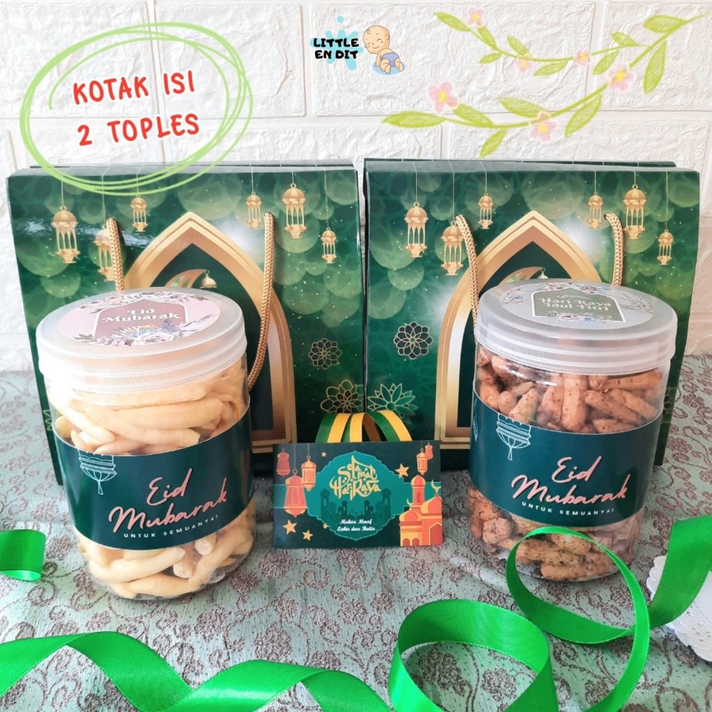 

Littleendit HL02 Hampers Lebaran Idul Fitri / Parcel Lebaran / Parcel Ramadhan / Kue Lebaran (Snacks/Kue 2 Toples)