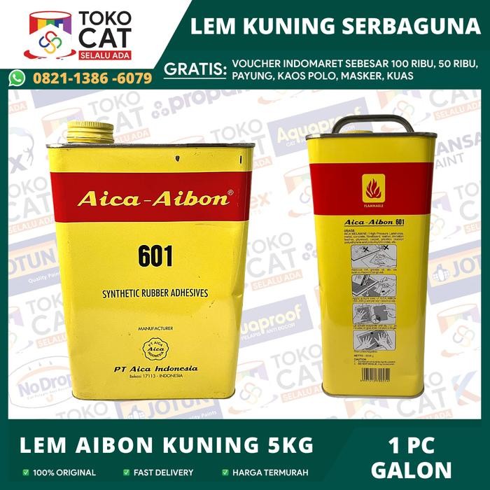 LEM KUNING AICA AIBON 5KG /LEM SERBAGUNA KAYU KARPET HPL
