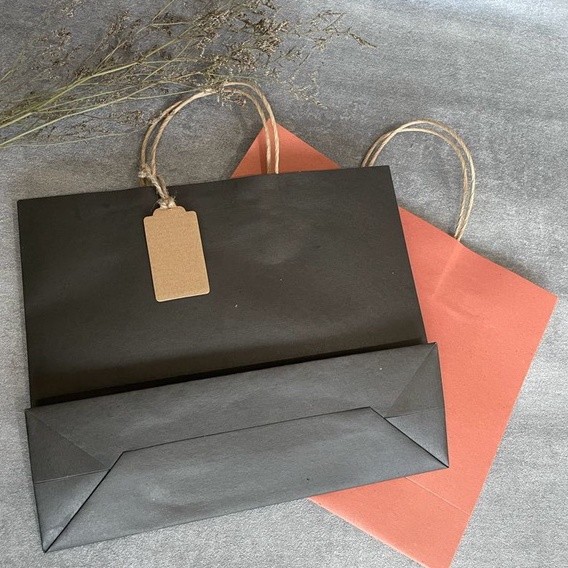 

(SIZE S) PAPER BAG 30x10x25 cm + FREE TAG, KANTONG KERTAS GIFT BOX