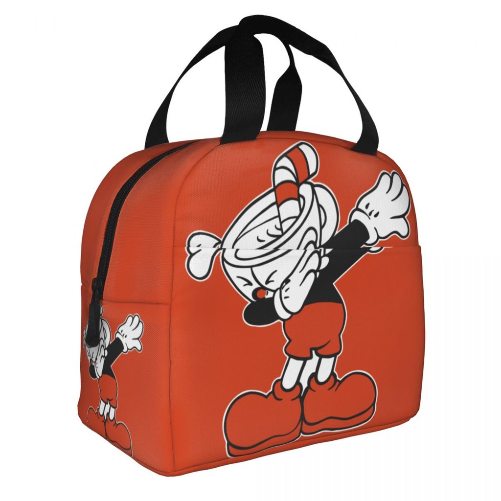 The Cuphead Still Life Cup Insulated Lunch Bag Thermal Bag Reusable Game Anime Large Tote Lunch Box 
