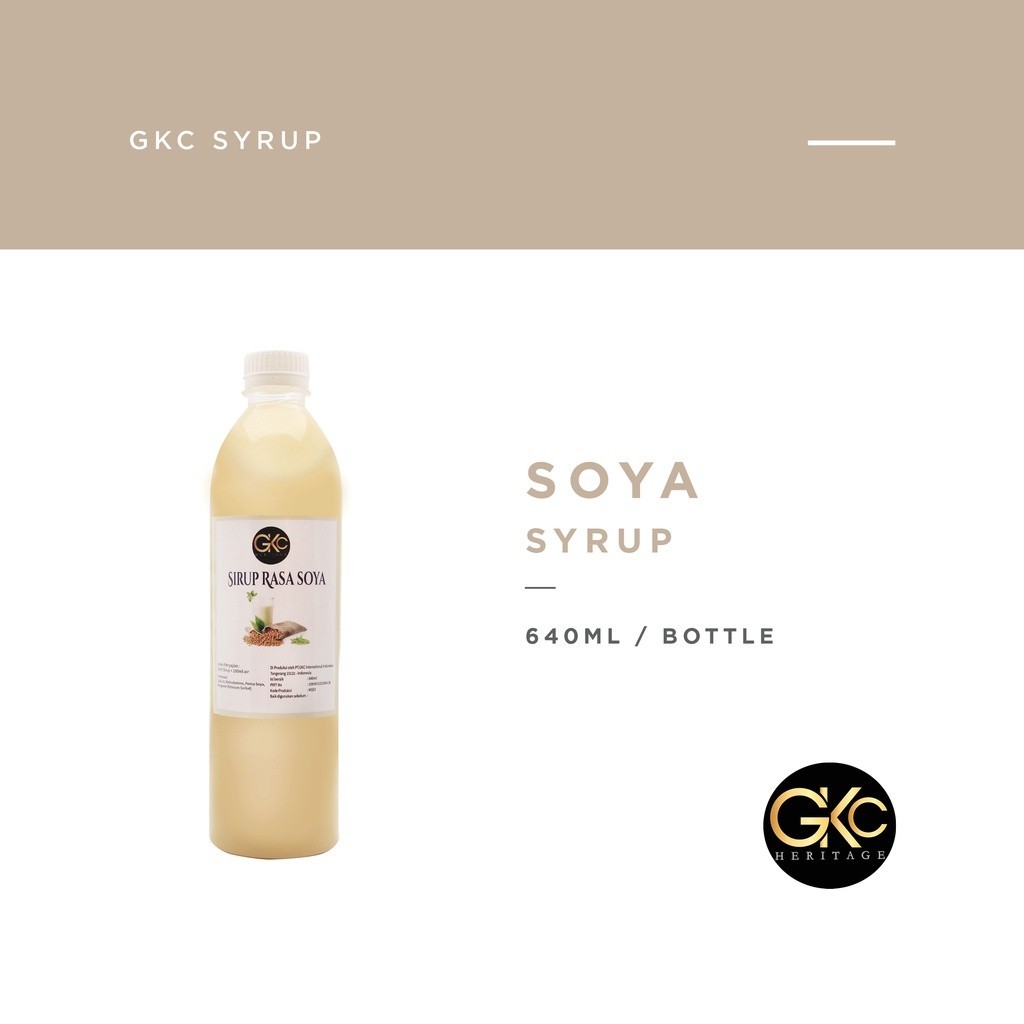 

GKC Heritage Sirup Cair Konsentrat Minuman Susu Kacang Kedelai HALAL 640 mL Soy Milk Soya Syrup