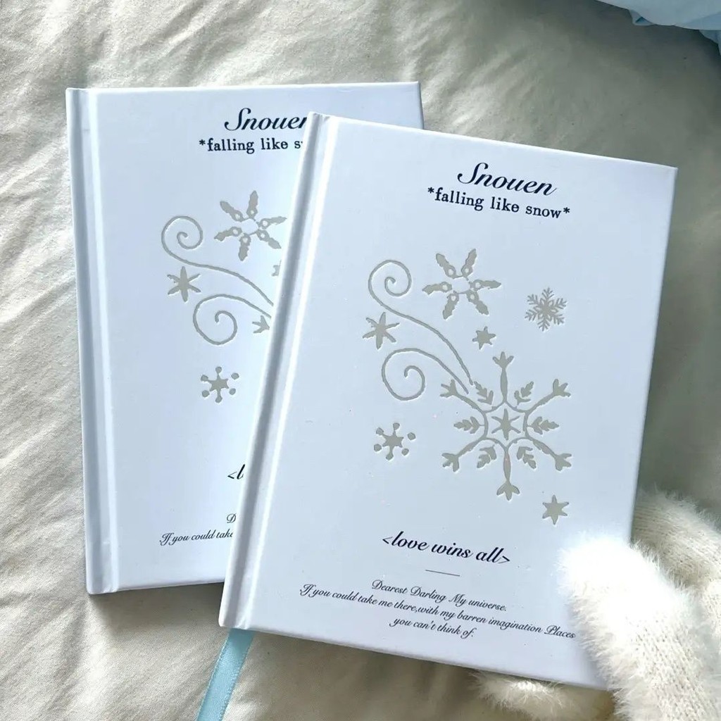 

Snowflake Hot Silver A6 Blue Notebook with Blank Inner Page Notebook Student Memoirs Excerpt Diary School Specific Notebook