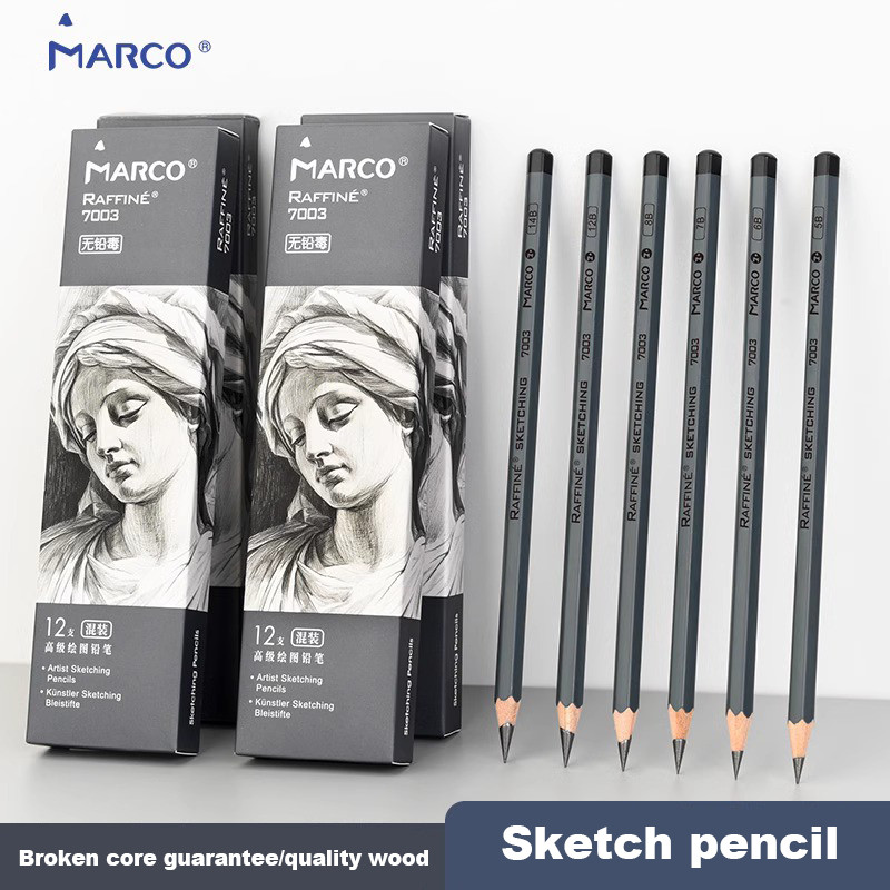 

12/24 Pcs Boxed Wooden Professional 2H HB B 2B 3B 4B 5B 6B 8B 12B 14B Graphite Mixed Drawing Pencil Sketch Charcoal Pencils Set