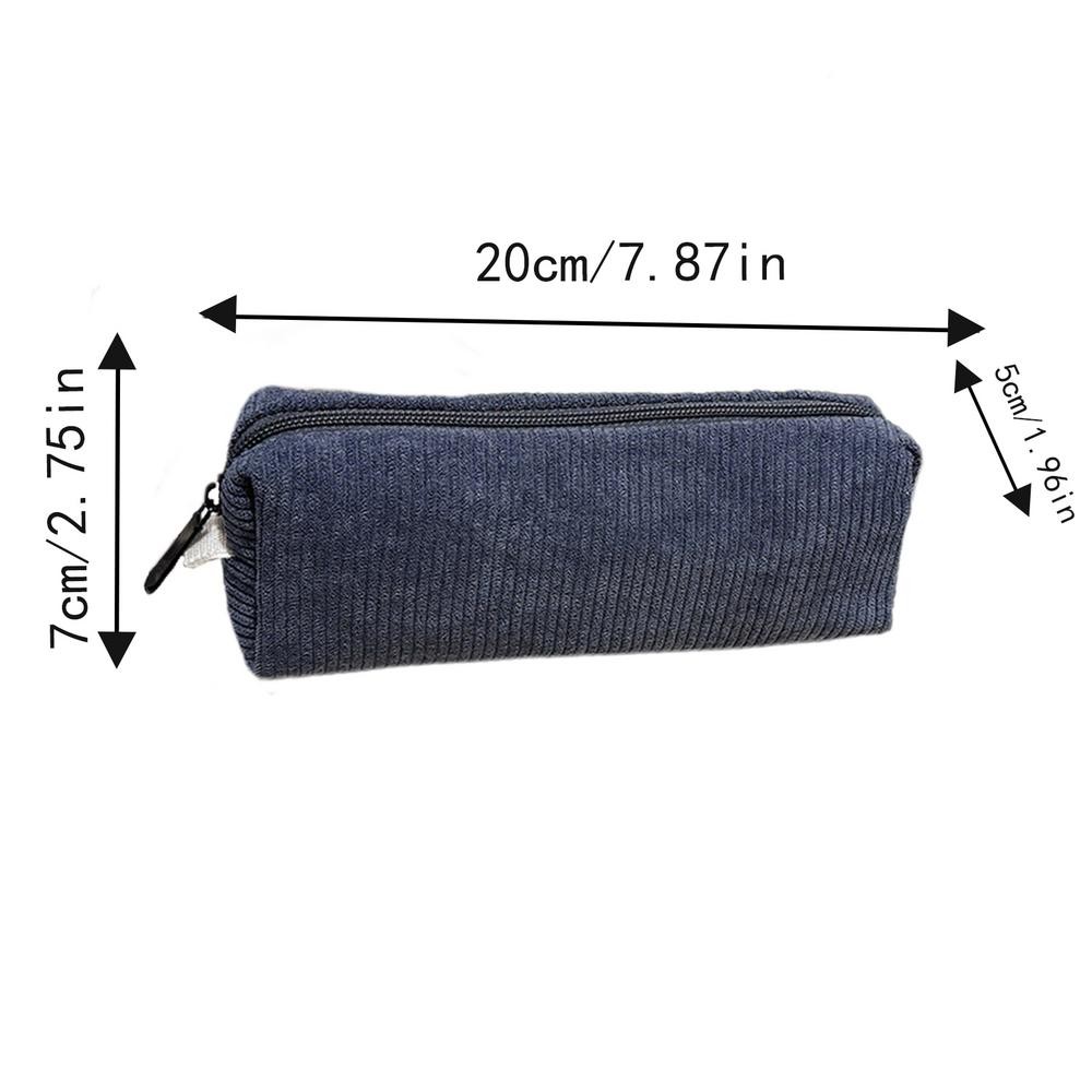 

Retro Corduroy Solid Color Pen Bag Student Pencil Case Box Pencil Pouch Women Cosmetic Bags Makeup Bag Key Lipstick Storage Bag