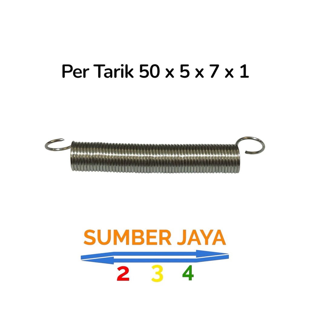 Per Tarik Panjang 50 MM Diameter Kawat 1 MM Pir Pegas Spring Peer Lentur 5 X 7 X 1 TERMURAH