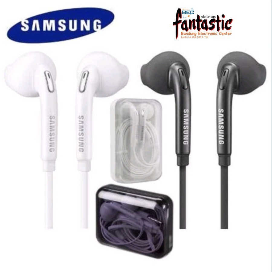 HEADSET EARPHONE HANDSFREE SAMSUNG M62 A22 A12 HITAM PUTIH