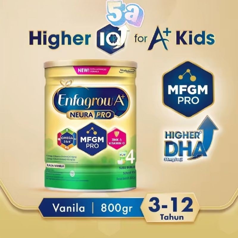 New Enfagrow A+ 4 Vanila 800gr (3-12Tahun) Susu EnfagrowPremium