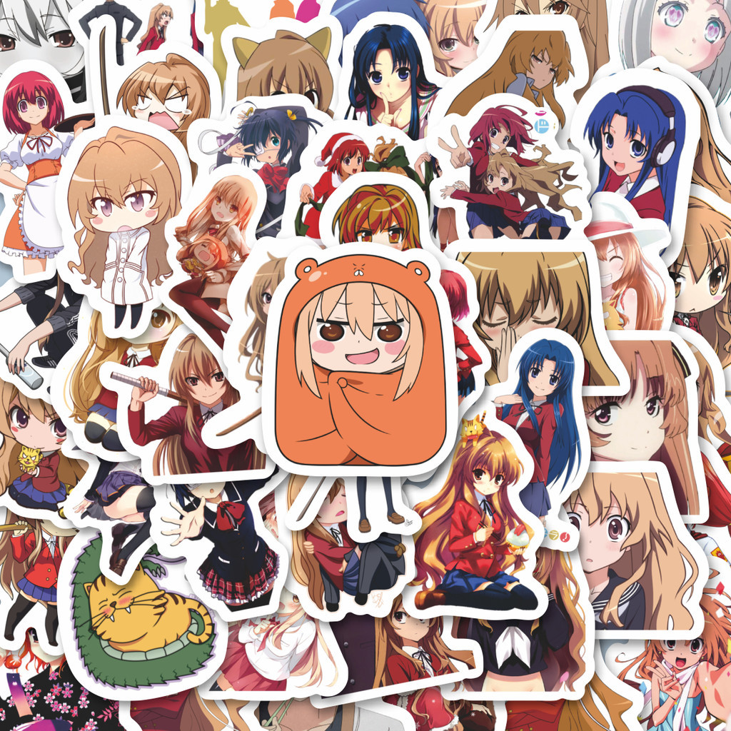 

100PCS Lucu Sticker Anime Toradora! Stiker Aesthetic Stiker Anti Air Stikers Berperekat Waterproof sticker decal buat Motor Helm Buku Journal Koper Casing HP Laptop Botol Minum Hadiah anak