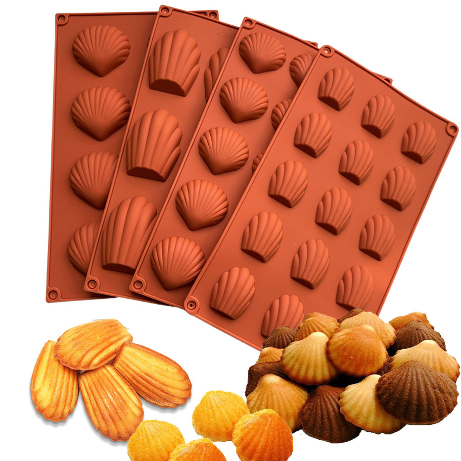 

Madeleine Pan Nonstick Silicone Madeleine Molds Shell Shape Baking Cake Mold Pan DIY Bakeware Pan Kitchen Accessories