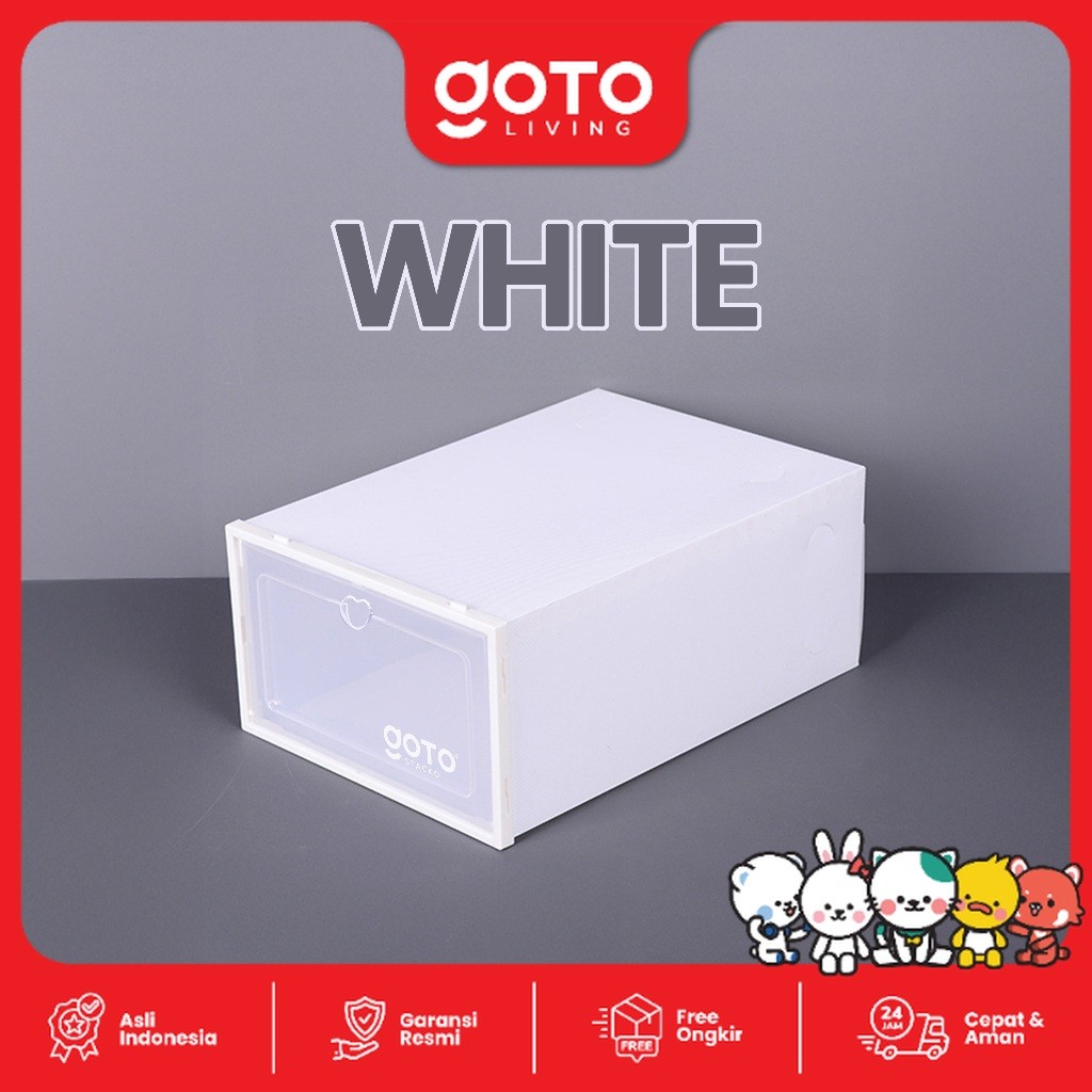 Goto Stacko Kotak Sepatu Lipat Storage Shoe Box Organizer Rak