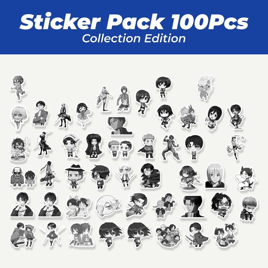 

Hot Stiker Anime ATTACK ON TITAN BNW Lucu Anti Air Stikers Berperekat Waterproof Sticker Decal Buat Motor Helm Buku Journal Koper Casing HP Laptop Botol Minum