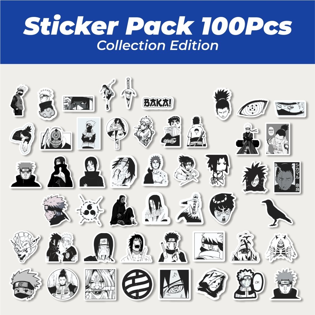 

Hot Stiker Anime Naruto Black & White Lucu Anti Air Stikers Berperekat Waterproof Sticker Decal Buat Motor Helm Buku Journal Koper Casing HP Laptop Botol Minum