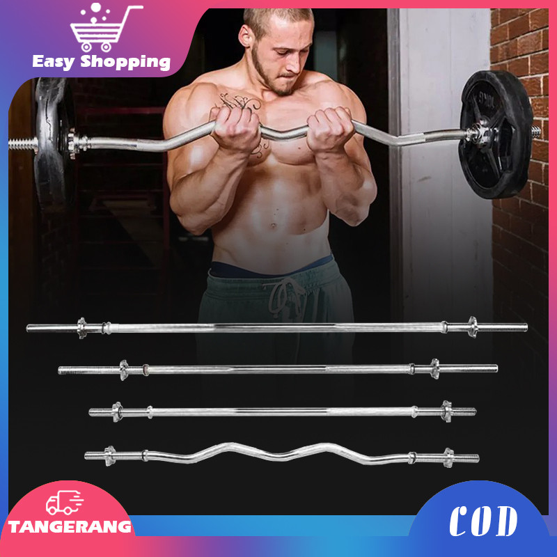 Stick Barbel Panjang 1.2/1.5/1.8M Batang Barbel Lurus Untuk Gym Rumah Stamina Fitness