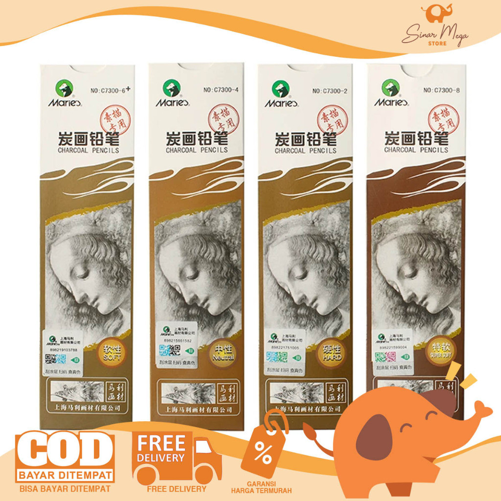 

Maries Charcoal Pencil No. C7300 Pensil Arang Gambar Berkualitas