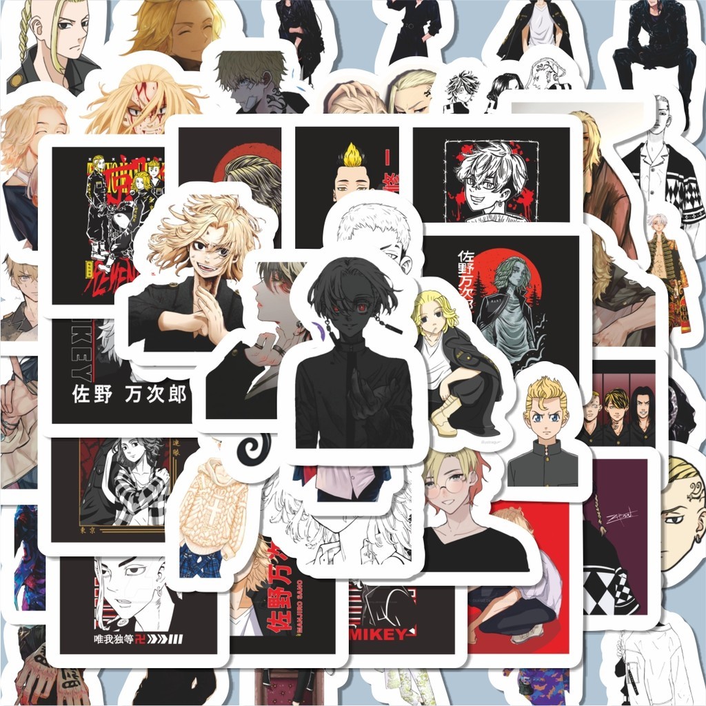 

100PCS Lucu Sticker Anime Tokyo Revengers Stiker Aesthetic Stiker Anti Air Stikers Berperekat Waterproof sticker decal buat Motor Helm Buku Journal Koper Casing HP Laptop Botol Minum Hadiah anak
