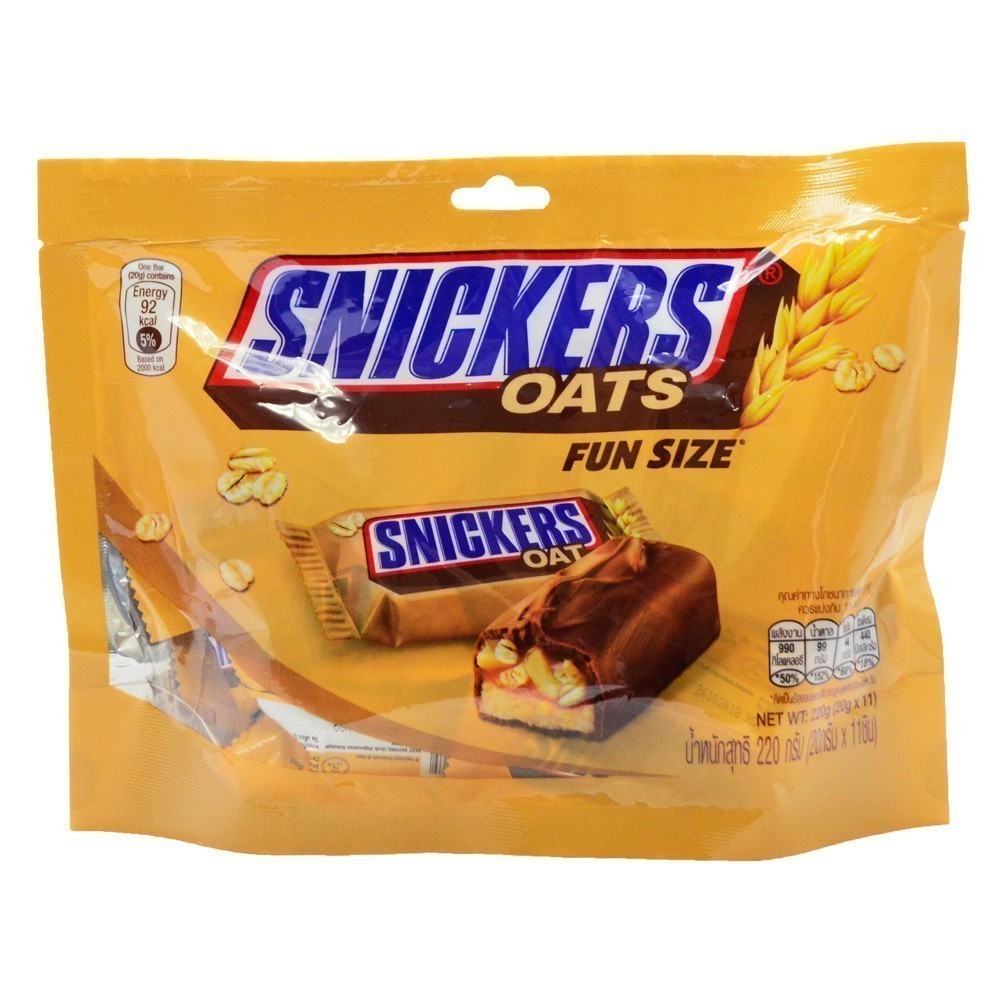 Cokelat SNICKERS Oats Fun Size 220gram isi 11pcs