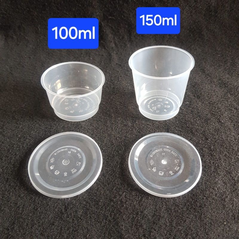 25pcs Cup Puding 100ml 150ml / Thinwall Cup Puding Hiba 100ml 150ml / Sauce Cup