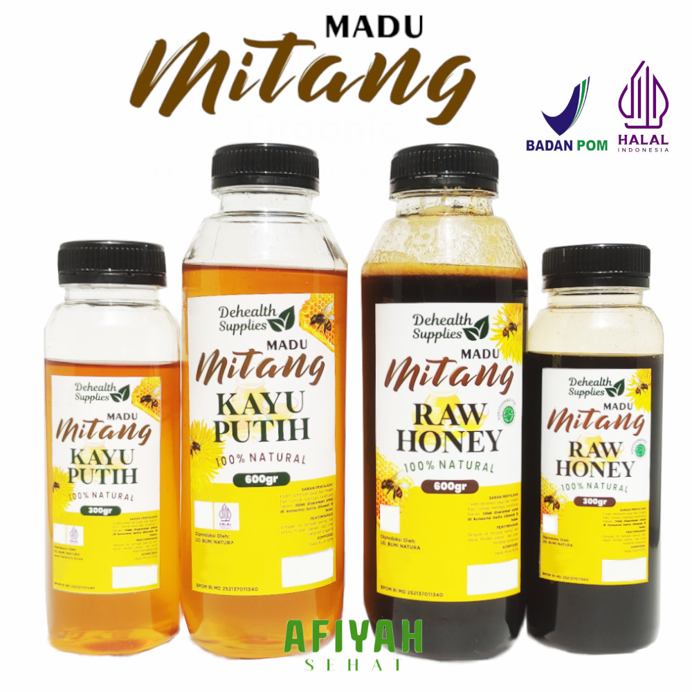 

MITANG Madu Mentah Murni Asli – Raw Honey & Kayu Putih 300gr & 600gr untuk Imunitas