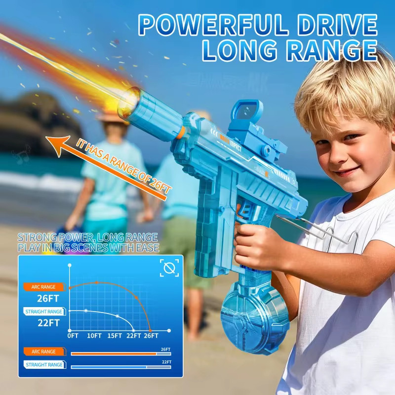 【GRATIS ONGKIR】UZI Electric Water Gun - Pistol Air Otomatis Kapasitas Besar Dengan Sistem Hisap Air 