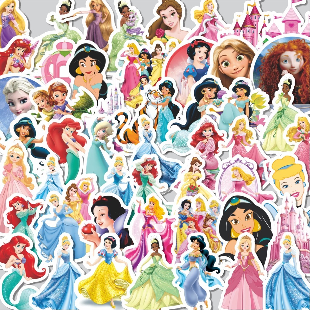 

Stiker Cutting Pack Stiker Karakter Disney Princess Isi 100Pcs Series Aesthetic Lucu Keren Untuk Koper Bahan Vynil