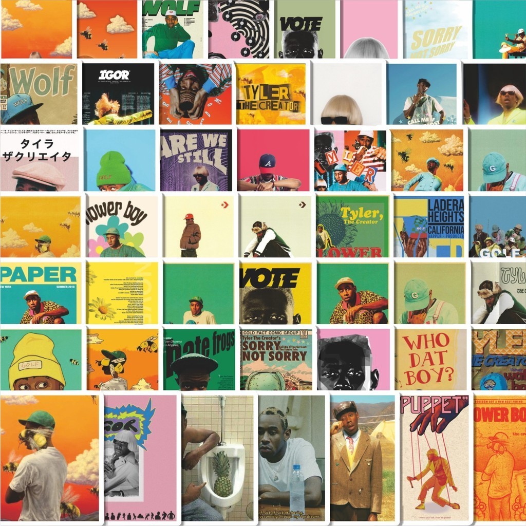 

Stiker Cutting Pack Stiker Poster Tyler Flower Boy [Poster Tyler Anak Bunga Laki-Laki] Isi 100Pcs Series Aesthetic Lucu Keren Untuk Koper Bahan Vynil