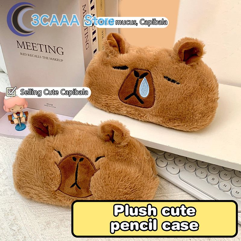 

Snot Capybara Plush Pencil Case Large Capacity Capibara Stationery Organizer Pen Bag Mini Makeup Bag Sundry Storage Bag