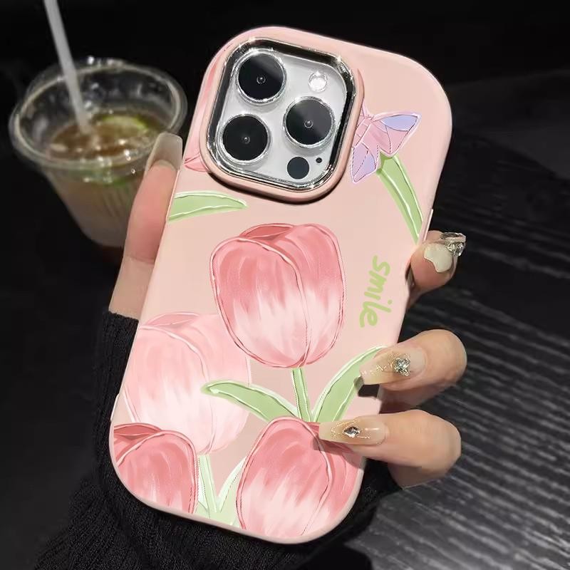 Casing For Samsung A32 5G A34 M32 TPU Girls Colorful Simple Tulip Case Hp Soft Case