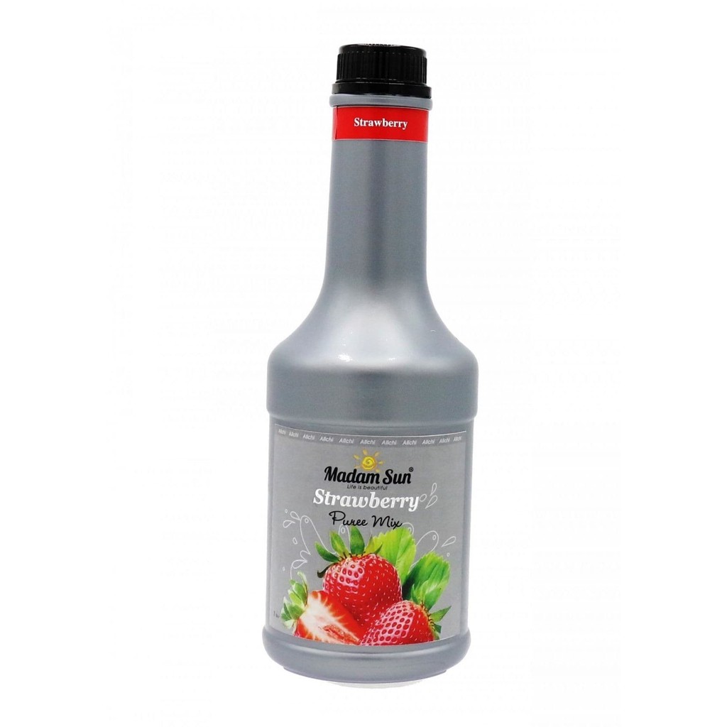 

Puree Buah Pulp Asli Rasa Strawberry Merk Madamsun 1000mL / 1300g